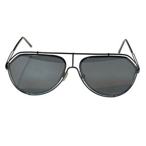 Dolce & Gabbana Black Aviator Sunglasses Cage Double Bridge DG Metal Frame